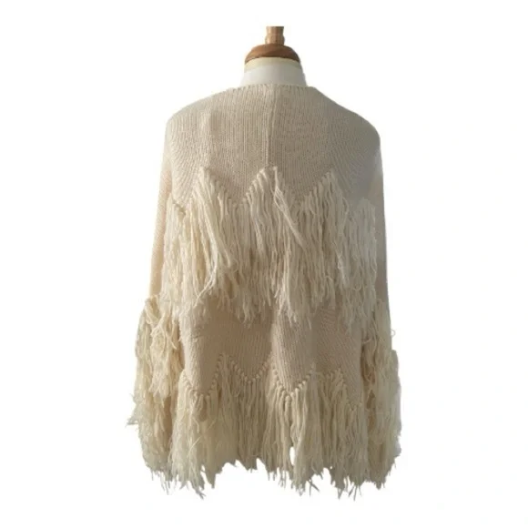 POL Cream Fringed Cardigan - Picture 4 of 7